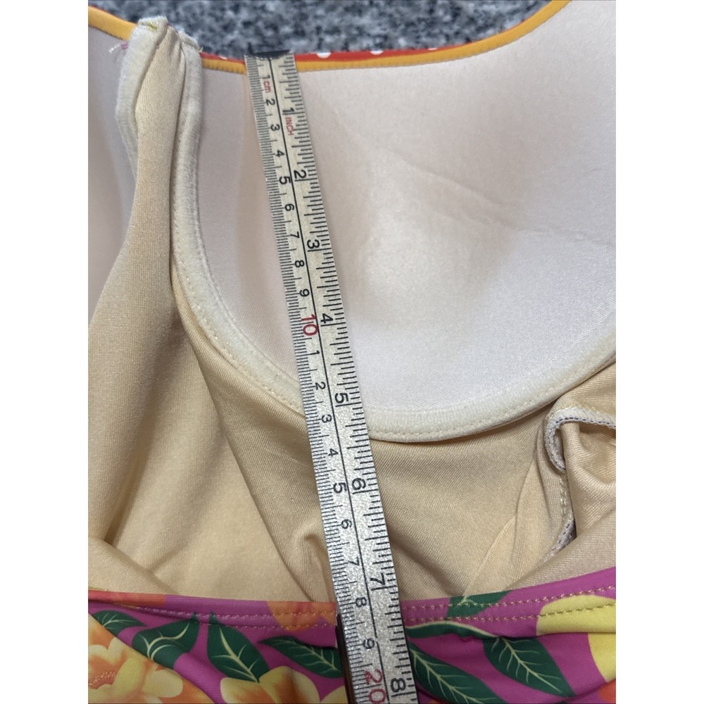 Flawmaker Ruffled Floral Vibrant Colors One Piece Swimsuit No Size See Measure - Picture 11 of 12